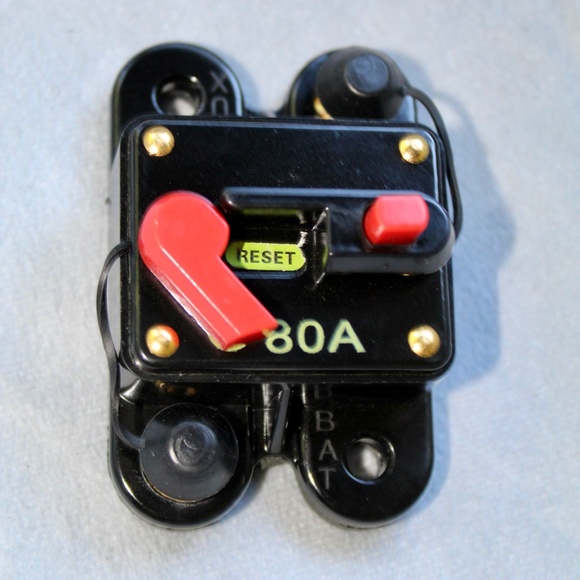 1 Pc of 80 Amp Circuit Breaker Trolling Motor Auto Car Marine Boat Bike 80A - Picture 2 of 4